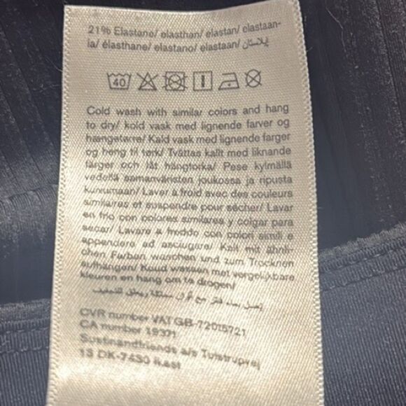 Girlfriend Collective Charcoal Gray Ribbed Biker Stretch Athletic Workout Shorts - Picture 14 of 14